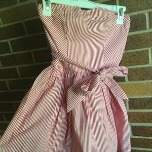Hollister strapless candy striped dress